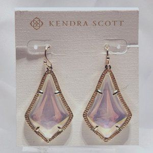 Kendra Scott Alex Drop Earrings in Gold and  Dichroic Glass